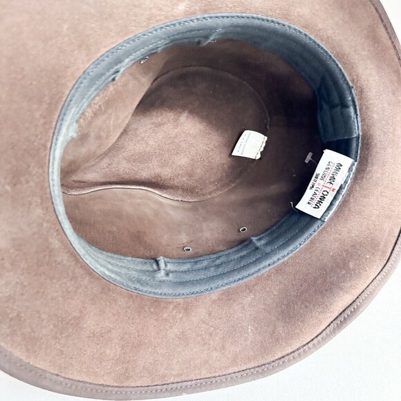 Minnentonka Brown Leather Western Cowboy Hat XL - Picture 4 of 7